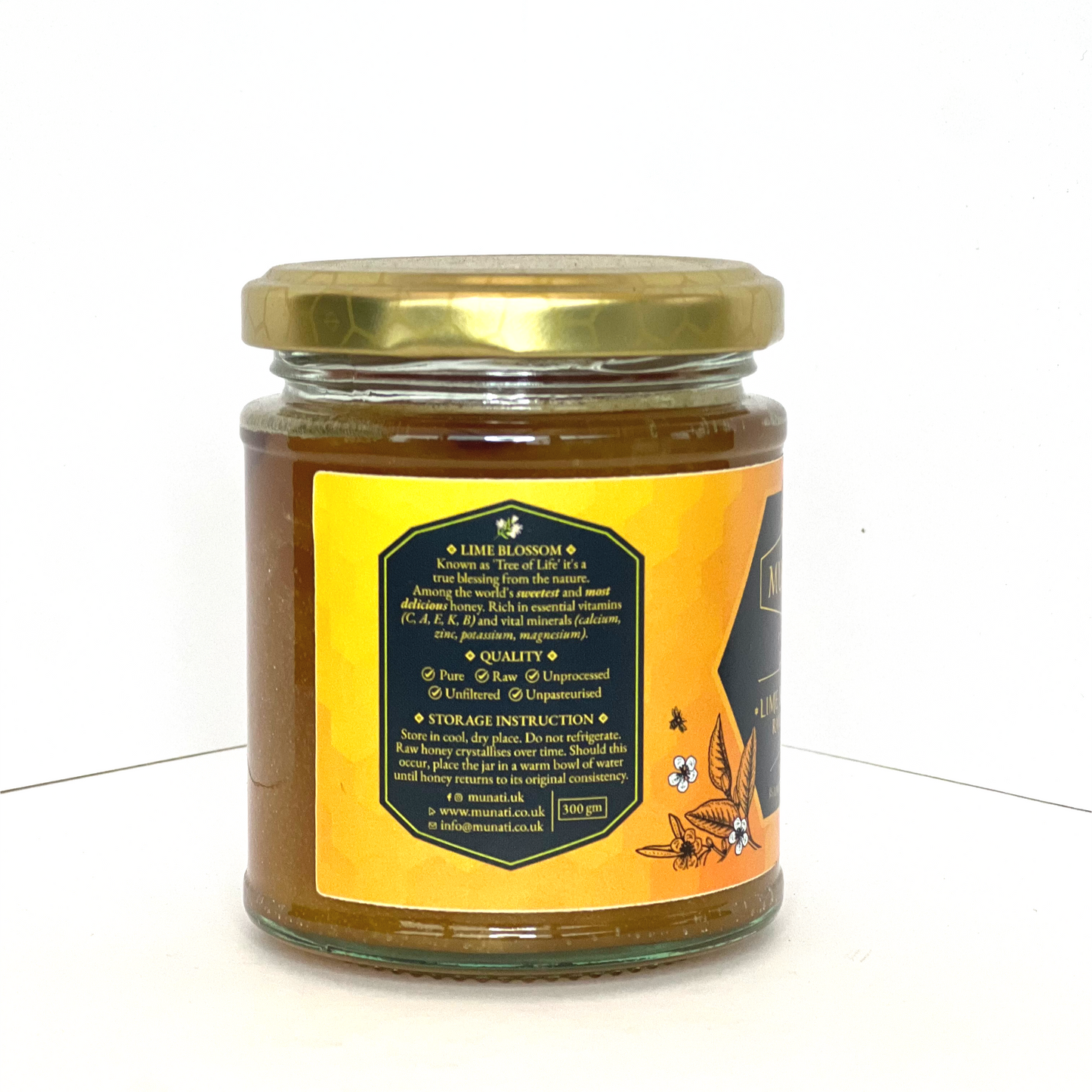 Premium Raw Lime Blossom Honey 300g