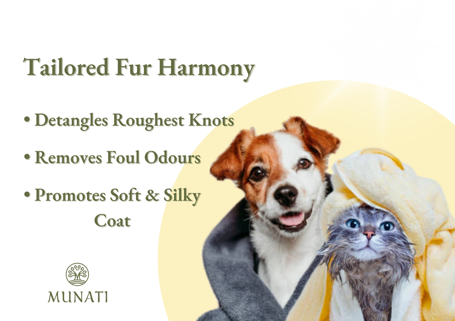 Shampoo and Conditioner 2-in-1 For Pets ‘Lavender ’ Munati 500ml