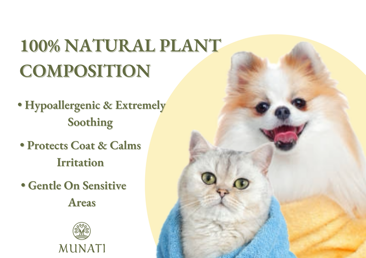 Shampoo and Conditioner 2-in-1 For Pets ‘Lavender ’ Munati 500ml