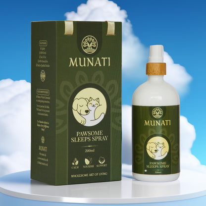 Natural Aromatherapy Calming Spray For Pets 'Pawesome Sleeps'  Munati, 200ml