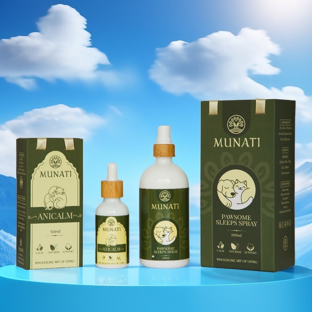 Calming Drops & Spray Bundle Pack For Pets, Munati