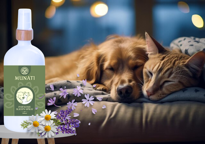 Natural Aromatherapy Calming Spray For Pets 'Pawesome Sleeps'  Munati, 200ml