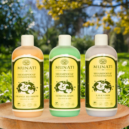 Shampoo and Conditioner 2-in-1 For Pets ‘Lemongrass’ Munati 500ml